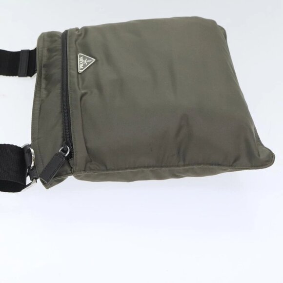 PRADA Shoulder Bag Nylon Gray Silver Auth ep5770 - Picture 4 of 14